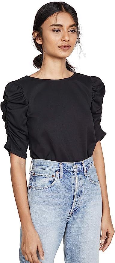 Line & Dot Women's Morena Knit Ruched Top | Amazon (US)