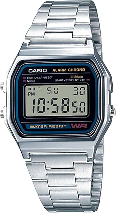 Casio A158WA Series | Unisex Digital Watch | Vintage | WR | 100 SEC Stop Watch | Daily Alarm | Re... | Amazon (US)