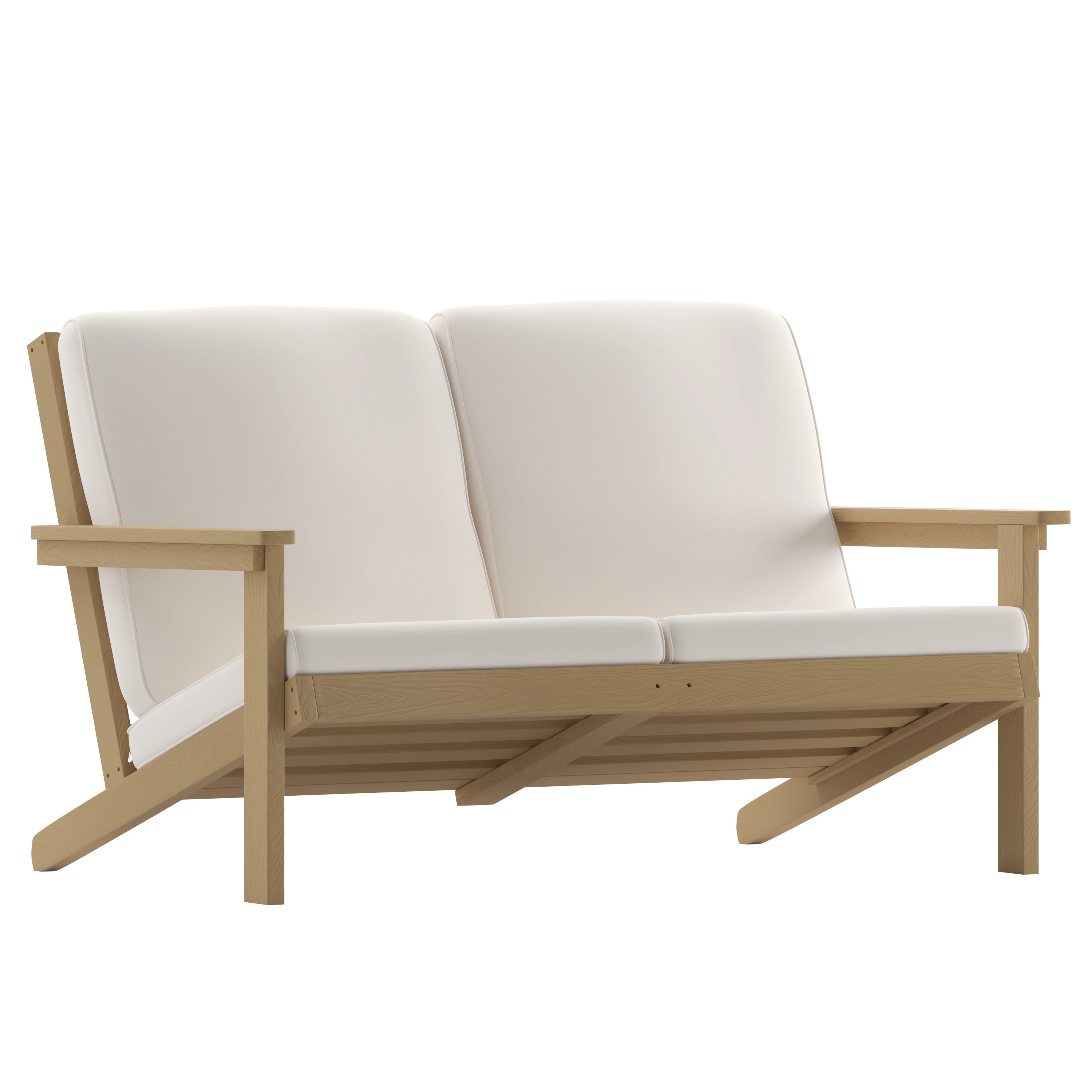 Taylor & Logan Charlestown Outdoor Loveseat with Off-white Cushions and Resin Frame one_size | 196861089701 | Lowe's