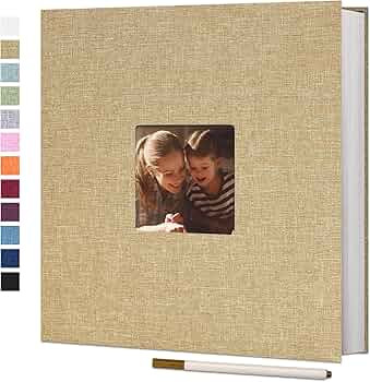 Vienrose Large Photo Album Self Adhesive for 4x6 8x10 Pictures Linen Scrapbook Album DIY 40 Blank... | Amazon (US)