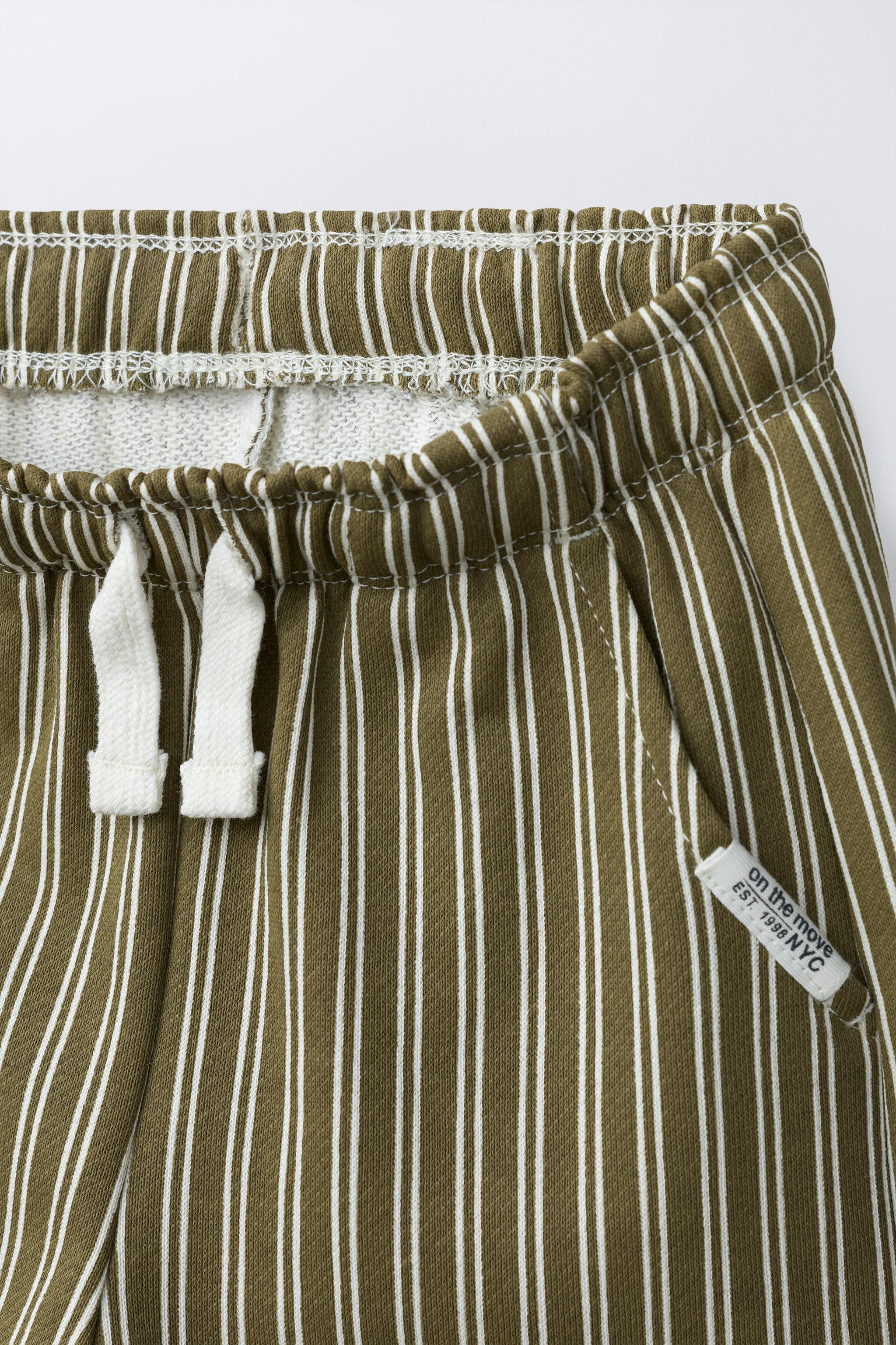 STRIPED PLUSH PANTS | Zara US