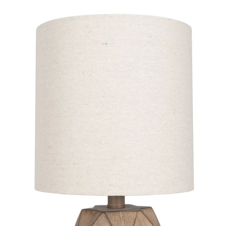 Better Homes & Gardens Weathered Wood Faceted Faux Wood Table Lamp, 15.75"H | Walmart (US)