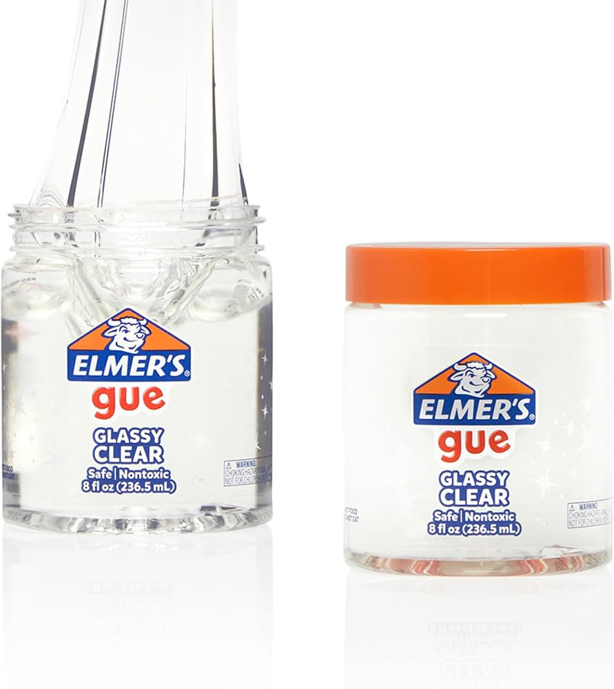 Elmer's Gue Premade Slime, Glassy Clear Slime, Great for Mixing in Add-ins, 2 Count | Amazon (US)