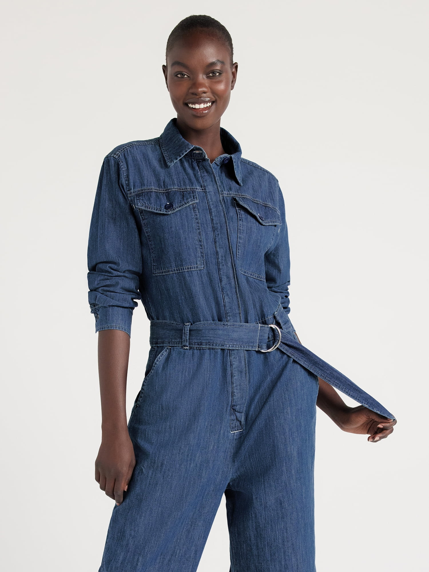Free Assembly Women's Utility Jumpsuit, 27” Inseam, Sizes XS-XXL | Walmart (US)