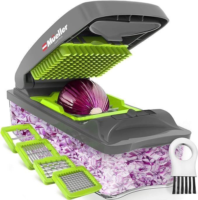 Mueller Vegetable Chopper - Heavy Duty Vegetable Slicer - Onion Chopper with Container - Food Cho... | Amazon (US)