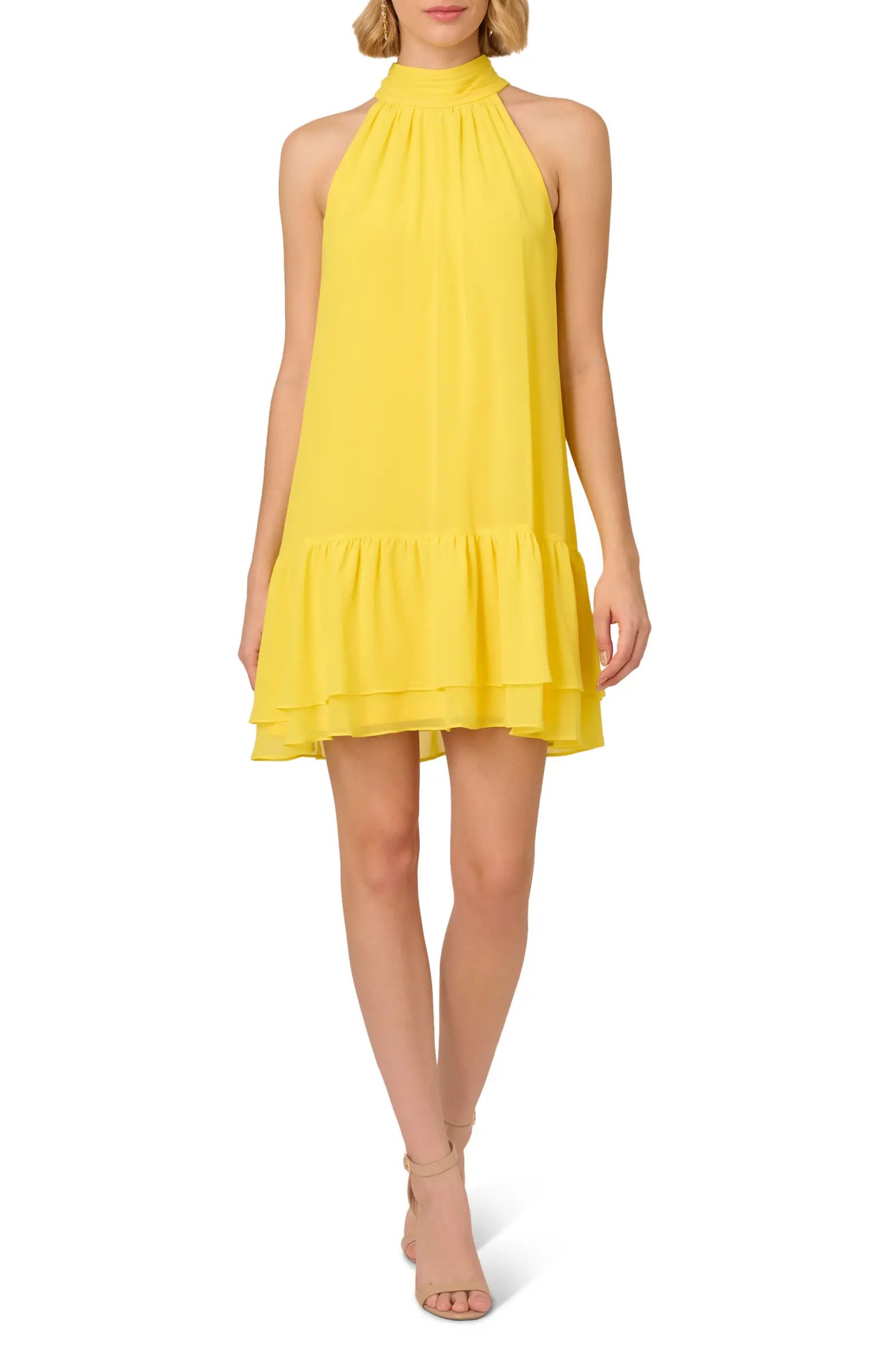 Chiffon Trapeze Minidress | Nordstrom