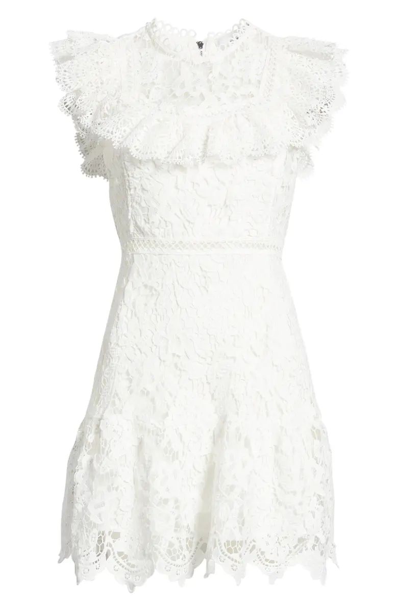 Adelyn Rae Sachia Ruffled Lace Embroidered Minidress | Nordstrom | Nordstrom