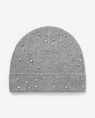 Rhinestone Embellished Beanie | Express