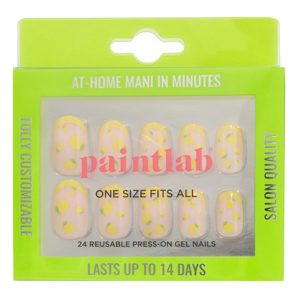 Limoncello II Oval Press On Nails | PaintLab