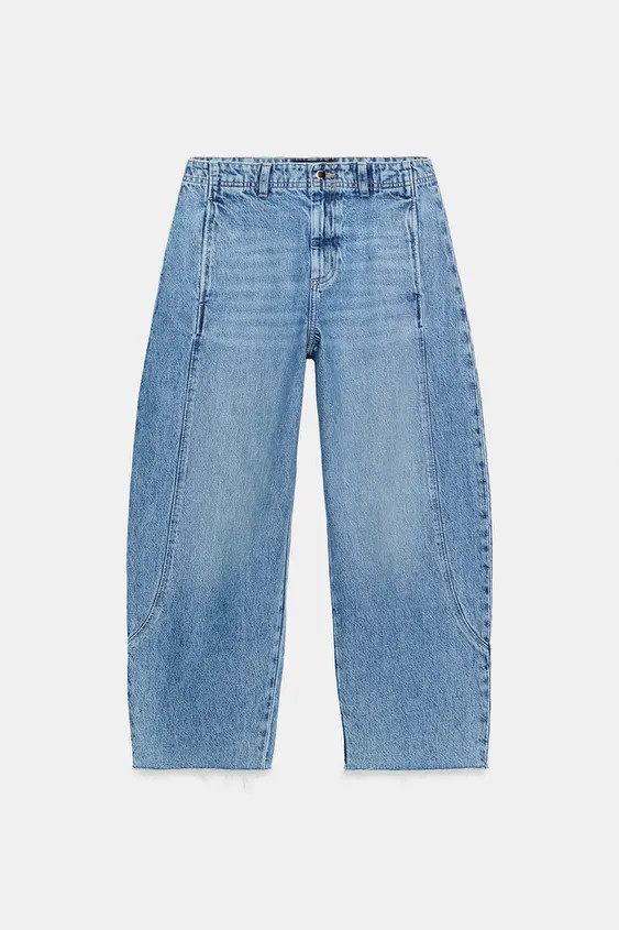 MID-RISE - BARRELMid-rise jeans with front pockets and patch back pockets. Loose-fit leg that tap... | Zara US