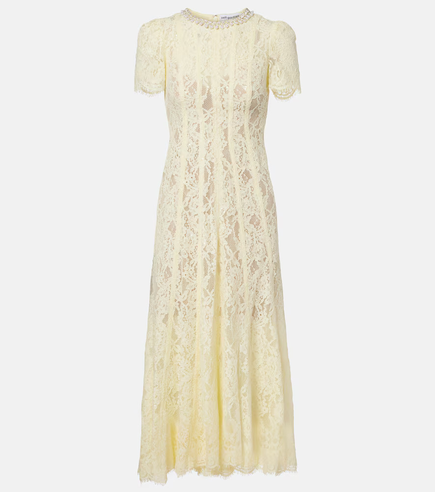 Self-Portrait Embellished lace midi dress | Mytheresa (US/CA)