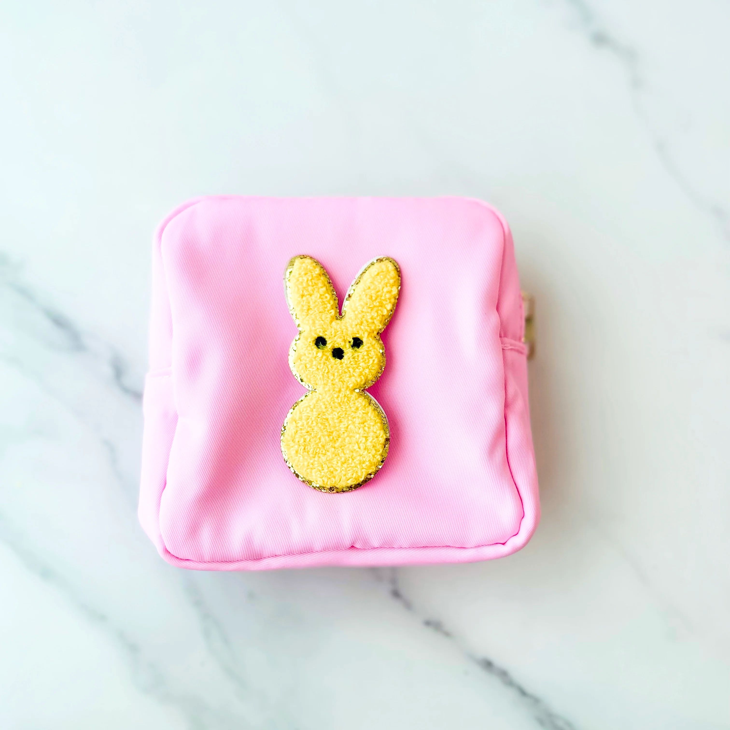 Light Pink Pouch with Yellow Peeps Patch | Golden Thread