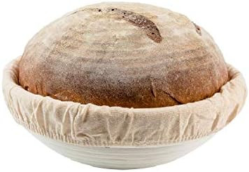 9 inch Round Bread Banneton Proofing Basket & Liner SUGUS HOUSE Brotform Dough Rising Rattan Hand... | Amazon (US)