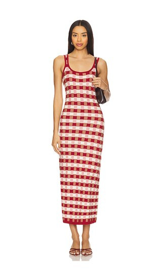 Picnic Hockney Dress in Red Check | Revolve Clothing (Global)