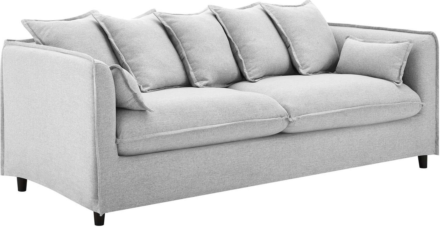 Avalon Slipcover Fabric Sofa In Light Gray | 1stopbedrooms