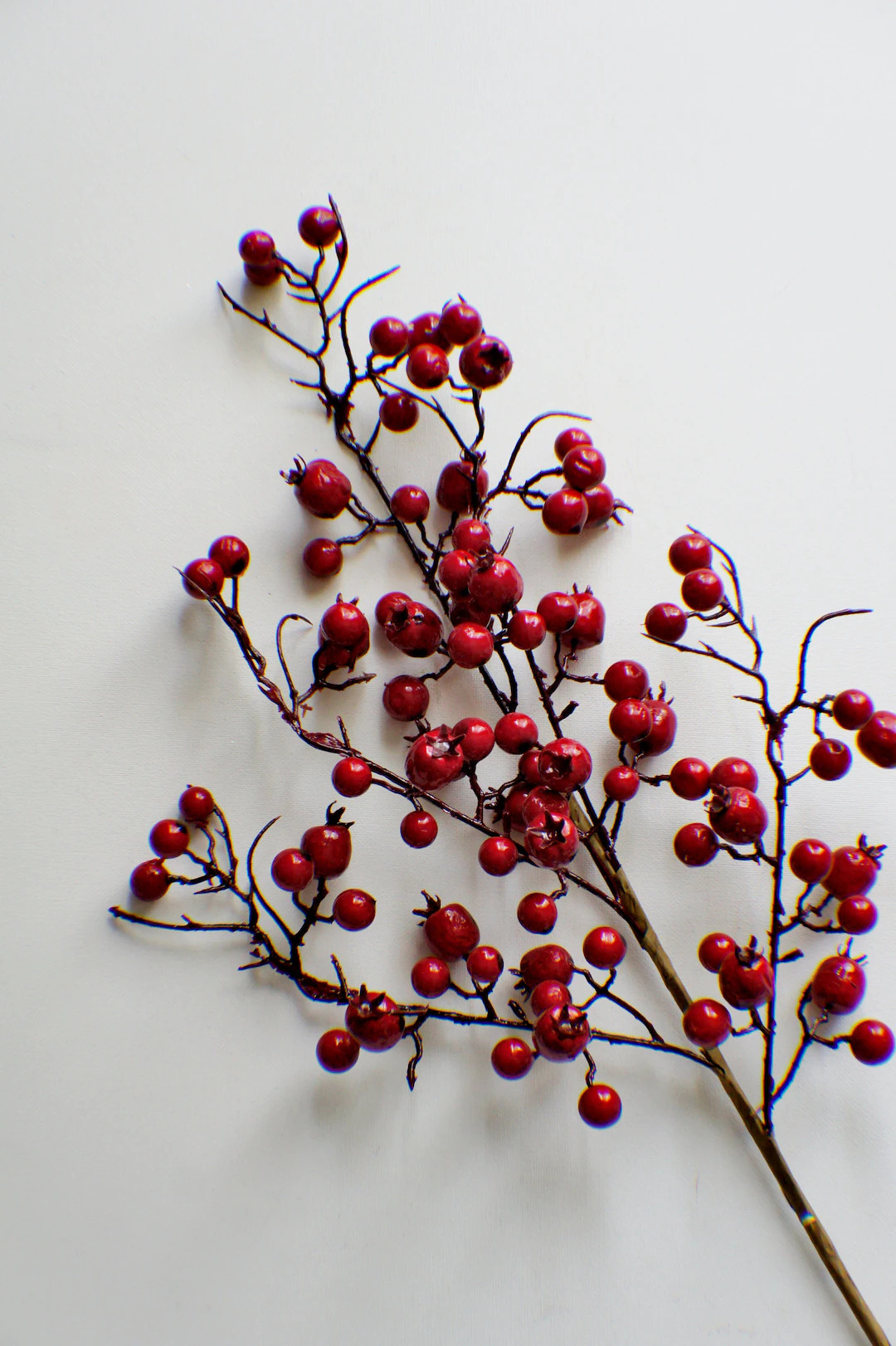 20" Red Berry Weather Resistant Spray, Berry Stem, Vase Filler, Christmas Greenery, Winter Greene... | Etsy (US)
