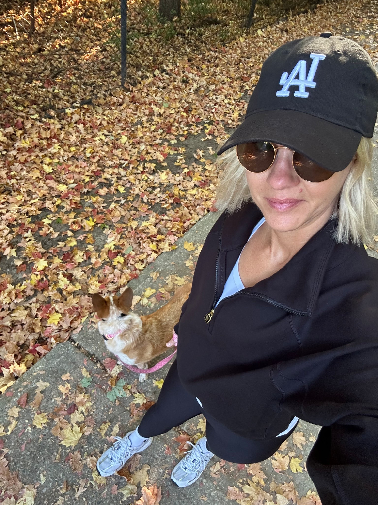 Fall morning Doggie walk fit -LOVE this new 1/2 zip!!!

#LTKcanada #LTKover50style #LTKstyletip