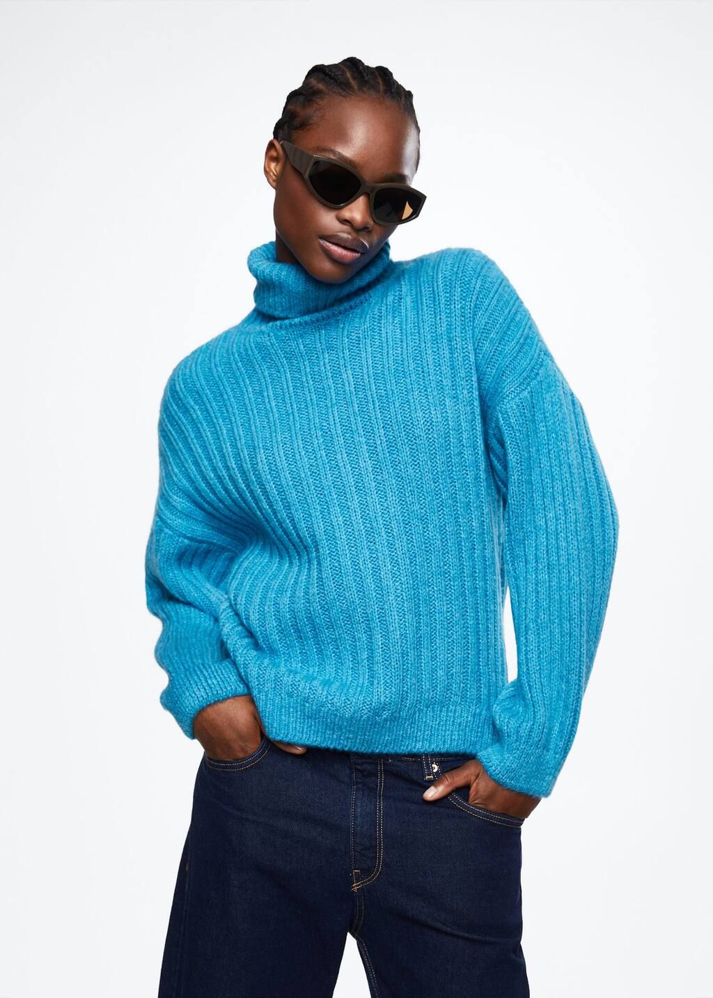 Turtle neck sweater -  Women | Mango USA | MANGO (US)