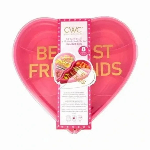 Cook With Color (CWC) Best Friends Heart-Shaped Snack Box Pink | Walmart (US)