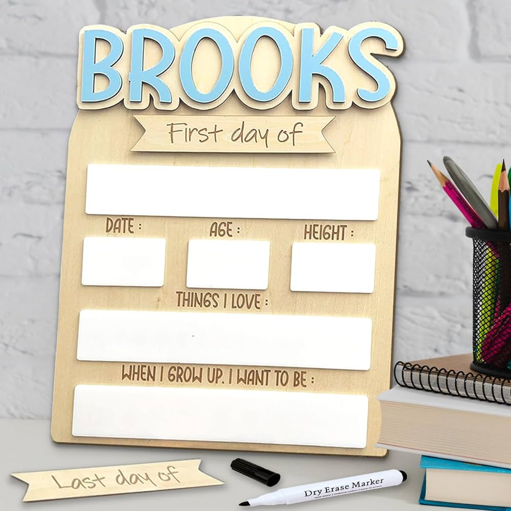 XRLSG Custom First Day of School Sign Personalized First and Last Day of School Board with Name D... | Amazon (US)