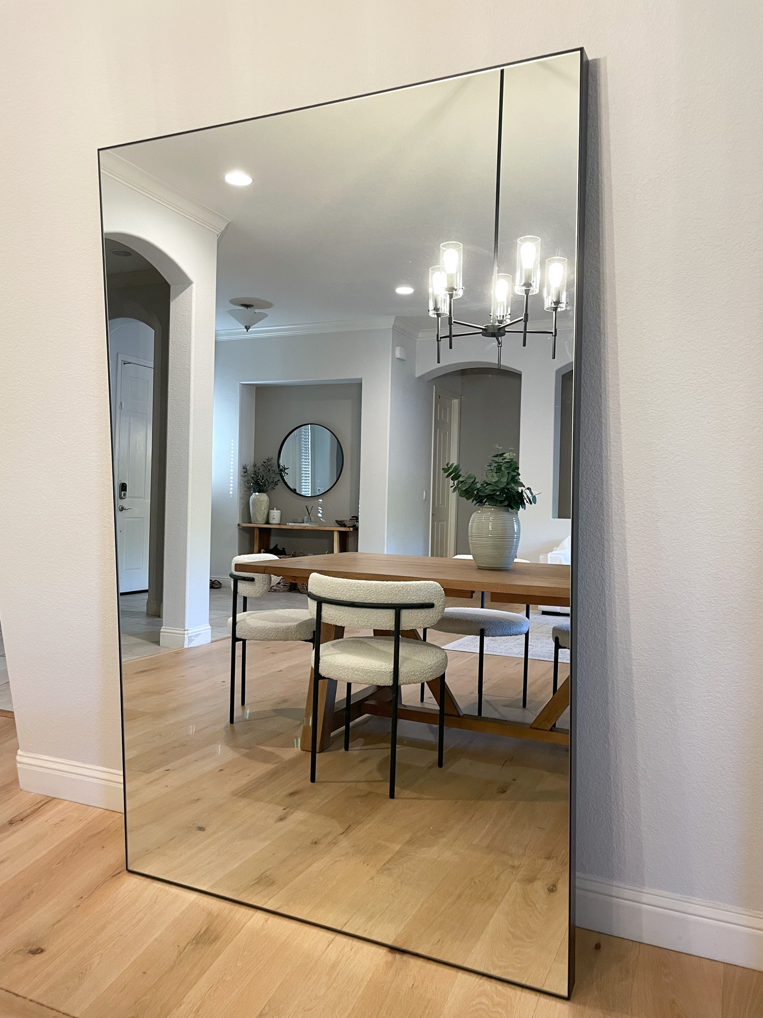 The perfect floor mirror for selfies. It is 48”x70"

Floor mirror, home decor, home aesthetic 

#LTKFind #LTKstyletip #LTKhome