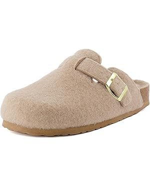 CUSHIONAIRE Hana Slip-On Buckle Clog with Cork Footbed +Memory Foam, Wide Widths Available | Amazon (US)