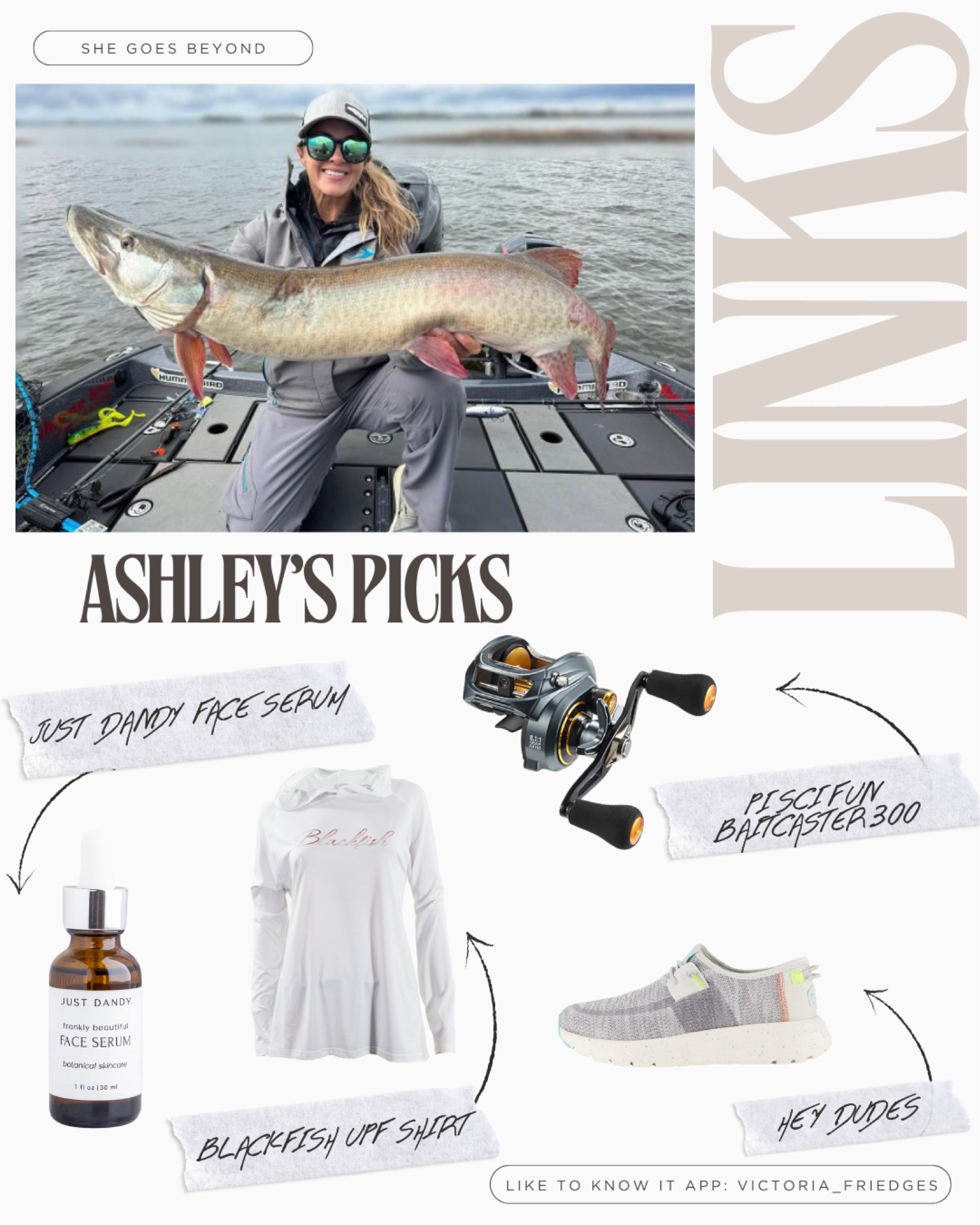 Outdoor girlies this is for you! The perfect set up for fishing. On She Goes Beyond Podcast we talked Ashley’s favorite things for the boat and at home. Find her face oil on Instagram @justdandyboutique
#LTKOutdoors #Fishing 

#LTKFitness #LTKActive #LTKSeasonal