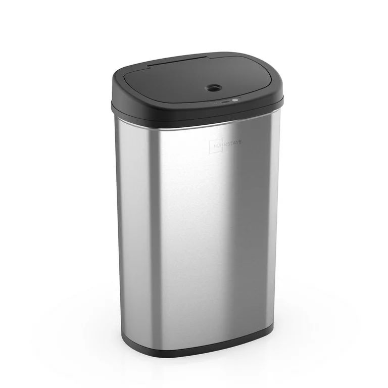 Mainstays 13.2 gal /50 L Motion Sensor Kitchen Garbage Can, Stainless Steel - Walmart.com | Walmart (US)