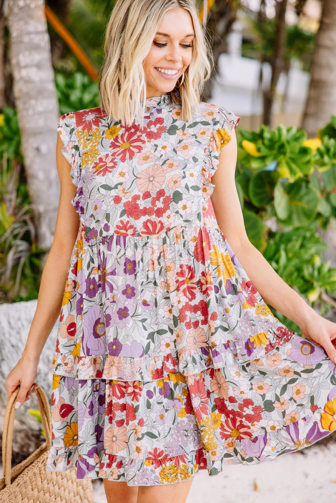 Kept Promises Lavender Purple Floral Babydoll Dress | The Mint Julep Boutique