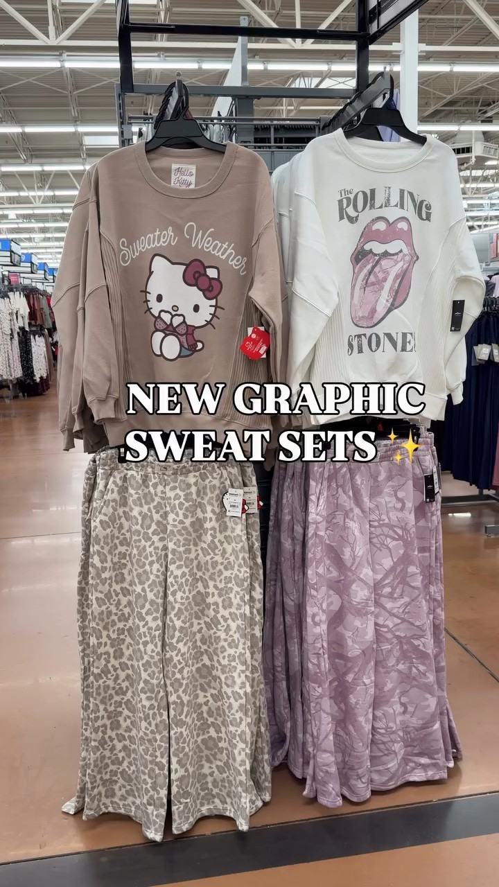 NEW graphic sweat sets at Walmart ✨ Hello Kitty + Rolling Stones sweatshirts with mix & match printed sweatpants! Such a cute comfy Walmart outfit. 💕

Walmart graphic sweatshirts, Walmart sweat sets, Hello Kitty sweatshirt, Rolling Stones sweatshirt, printed sweatpants, Walmart loungewear, women’s Walmart fashion, Walmart outfit ideas, comfy casual outfits, Walmart finds

#LTKootd #LTKSeasonal #LTKgrwm