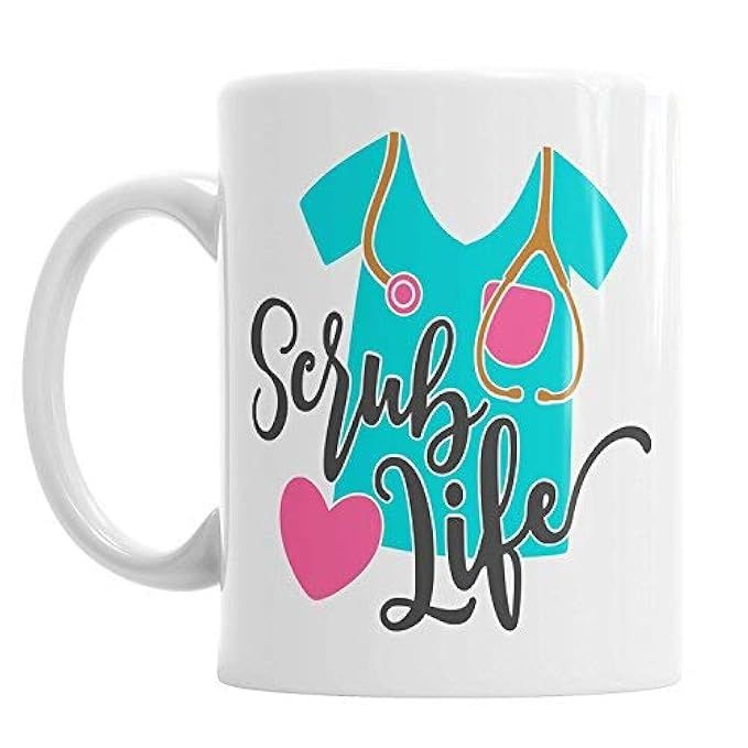 Scrub Life Medic Doctor Sister Nurse Hospital Ceramic Novelty Mug | Amazon (US)