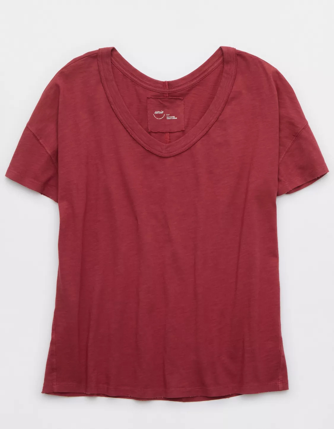 Aerie Oversized V-Neck Boyfriend T-Shirt | American Eagle Outfitters (US & CA)