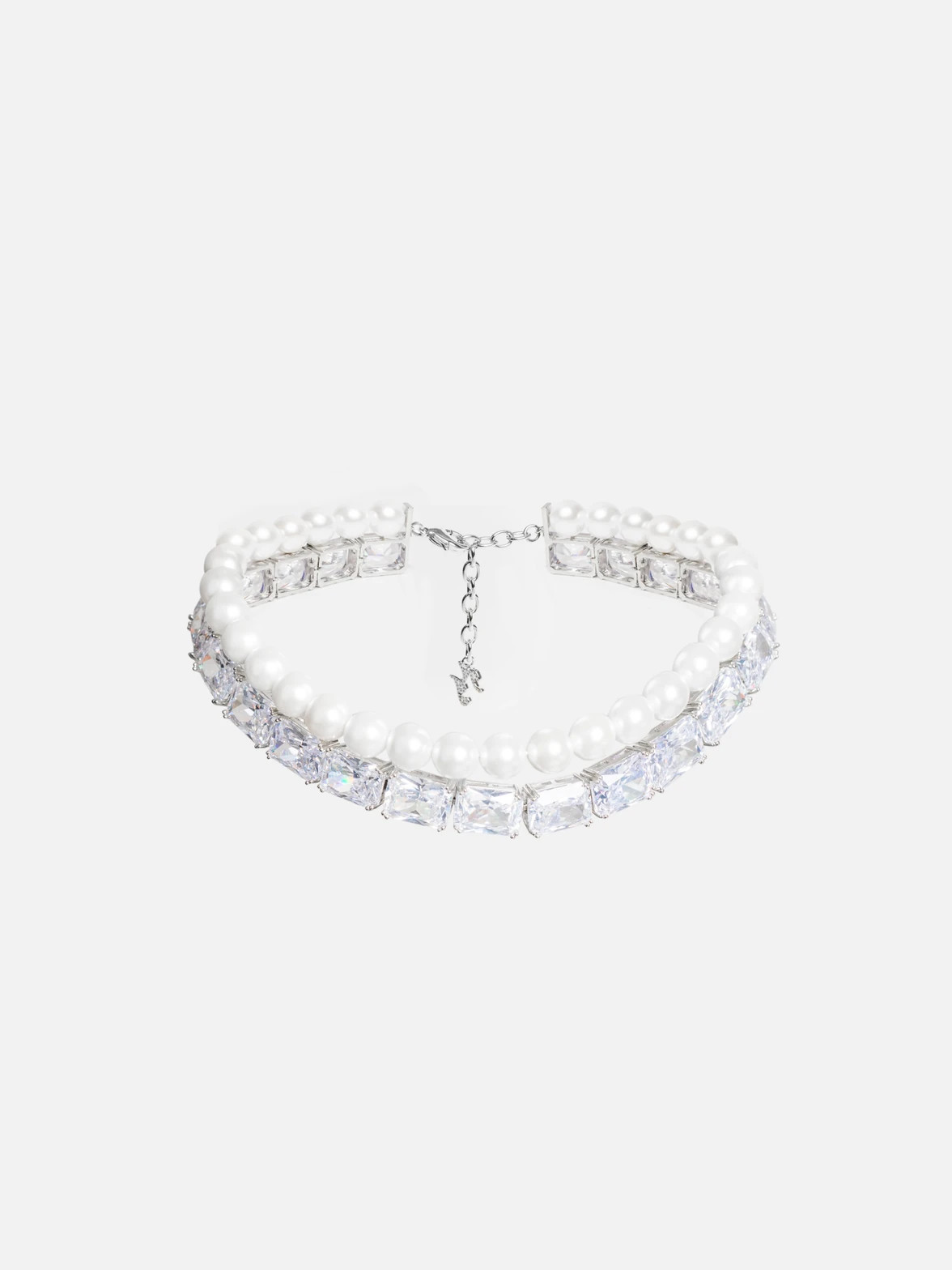 Gracey Pearl Crystal Choker Necklace: White Choker for Bridal Shower | Nana Jacqueline | Nana Jacqueline