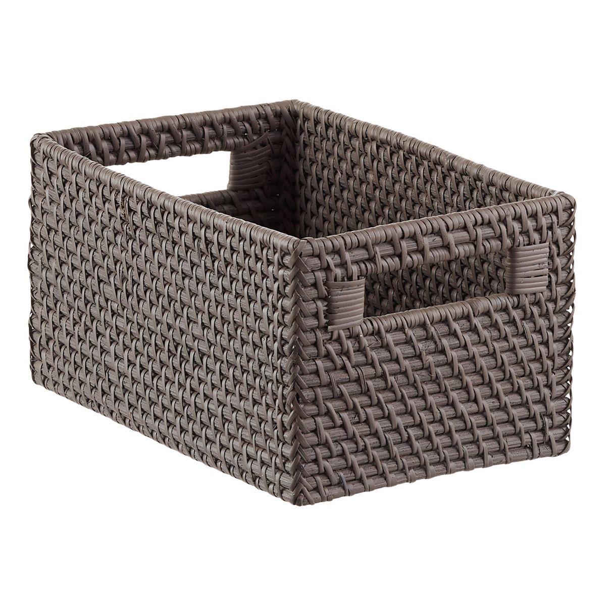 Rattan Bin w/ Handles | The Container Store