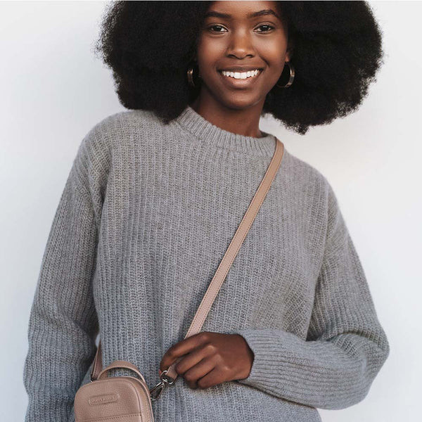 The Cove Crewneck Melange Grey | Poppy Barley
