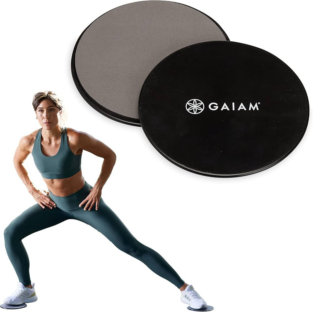Gaiam Core Sliding Discs - Dual Sided Workout Sliders for Carpet & Hardwood Floor - Home Ab Pads ... | Amazon (US)