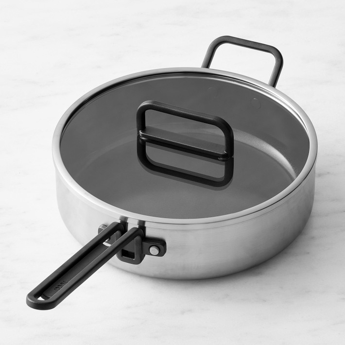 GreenPan™ Stanley Tucci™ Stainless-Steel Ceramic Nonstick Saute Pan, 4-Qt. | Williams-Sonoma