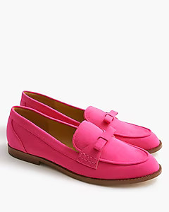 Sueded bow loafers | J.Crew Factory