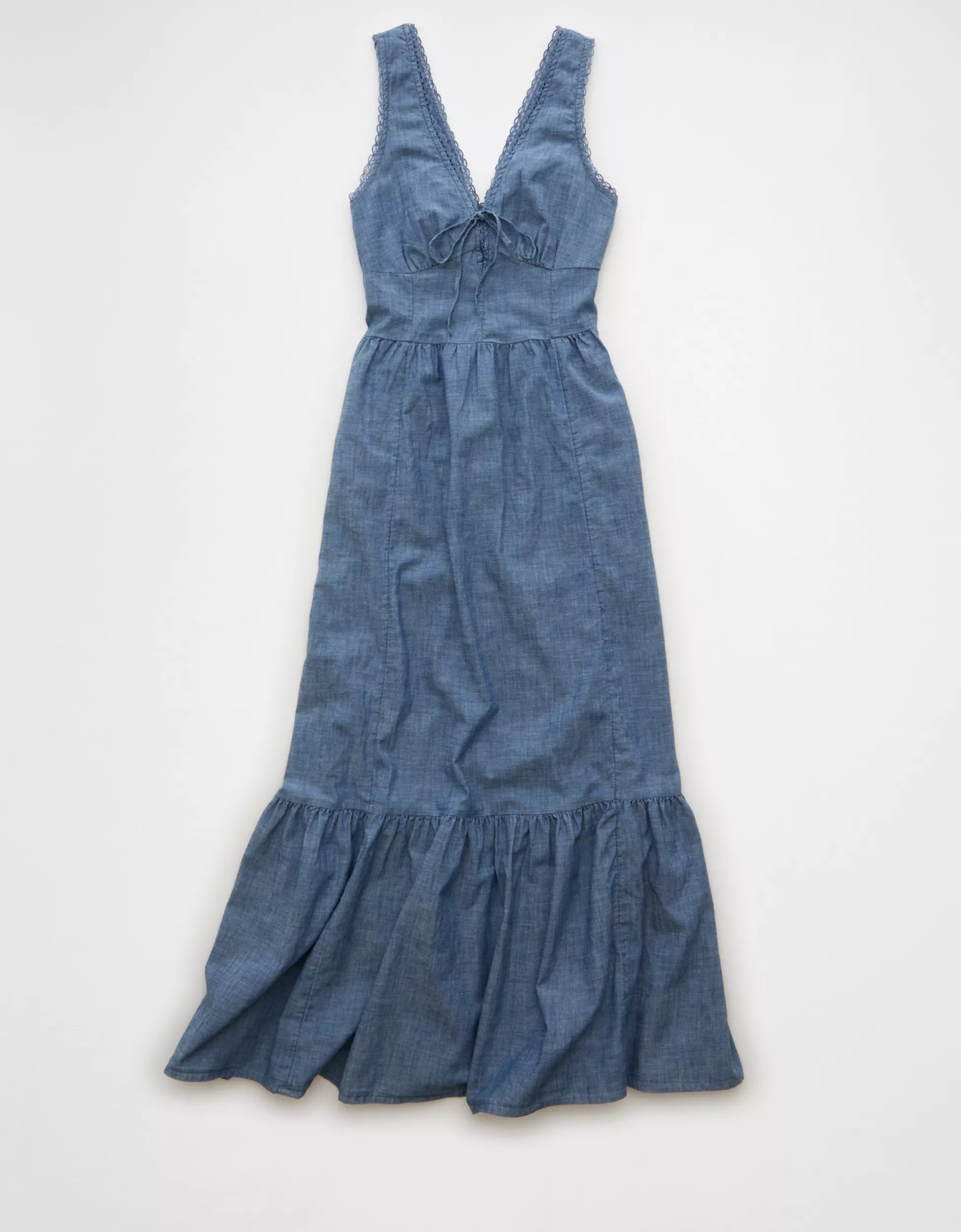 AE Tie-Front Midi Dress | American Eagle Outfitters (US & CA)