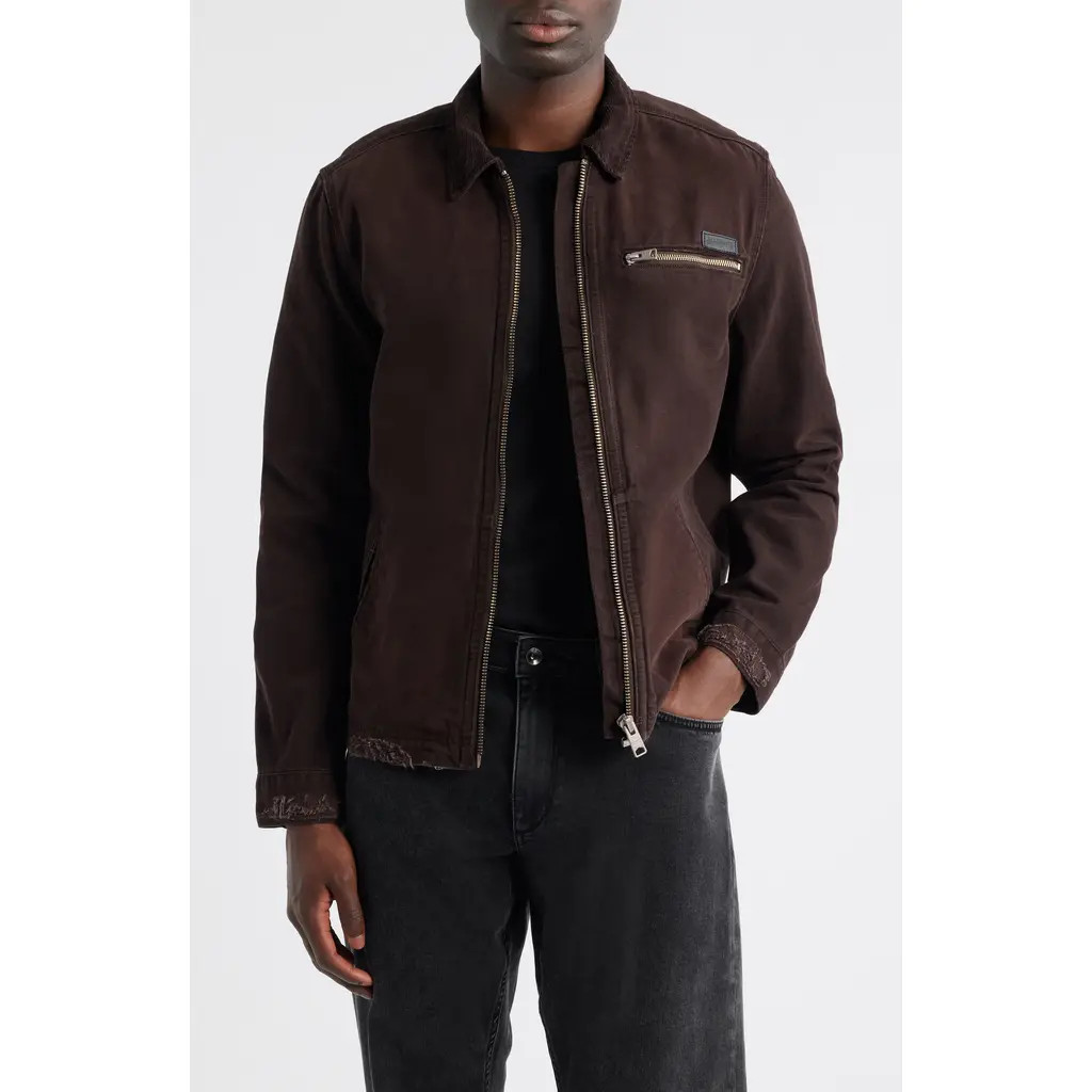 AllSaints Rothwell Distressed Denim Jacket in Birch Brown at Nordstrom, Size Xx-Large | Nordstrom
