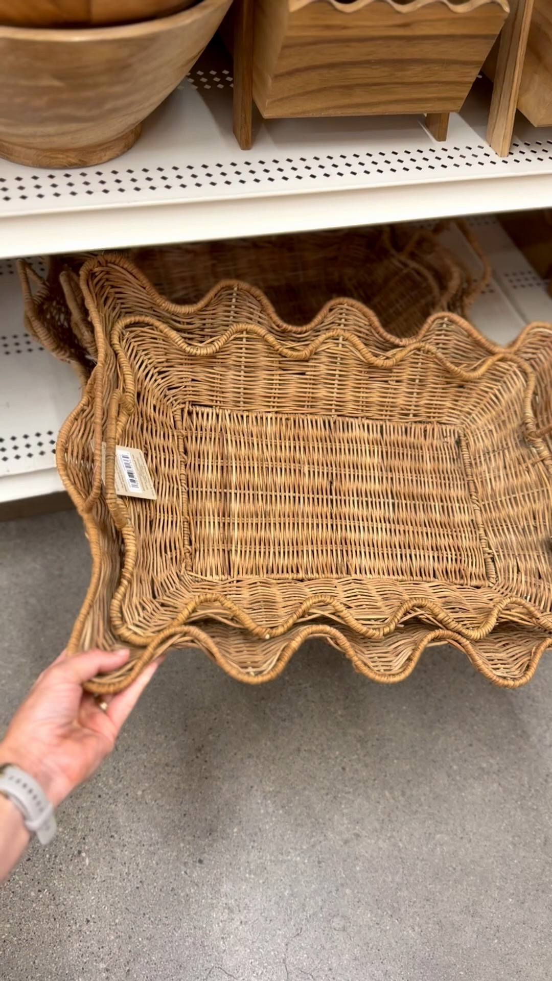 Pretty scallop woven trays on sale! I had to go back for these, so pretty!

#LTKHome #LTKSaleAlert