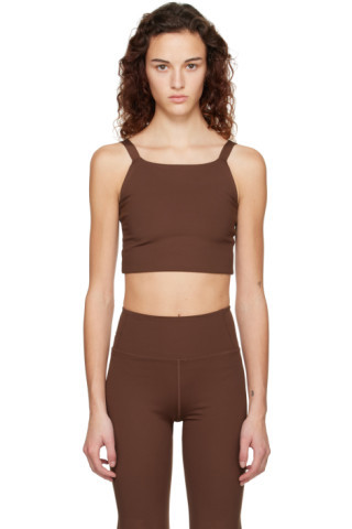 Brown Mia Sport Bra | SSENSE