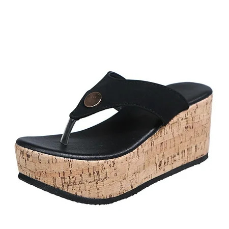 Fashion Women s Flip Flop Wedges for Women Casual Shoes Thong Flip Flops for Women Breathable Wedge Heel Outdoor Womens Memory Foam Flip Flop Leisure Slippers Jelly Flip Flops for Women Flip Flop | Walmart (US)