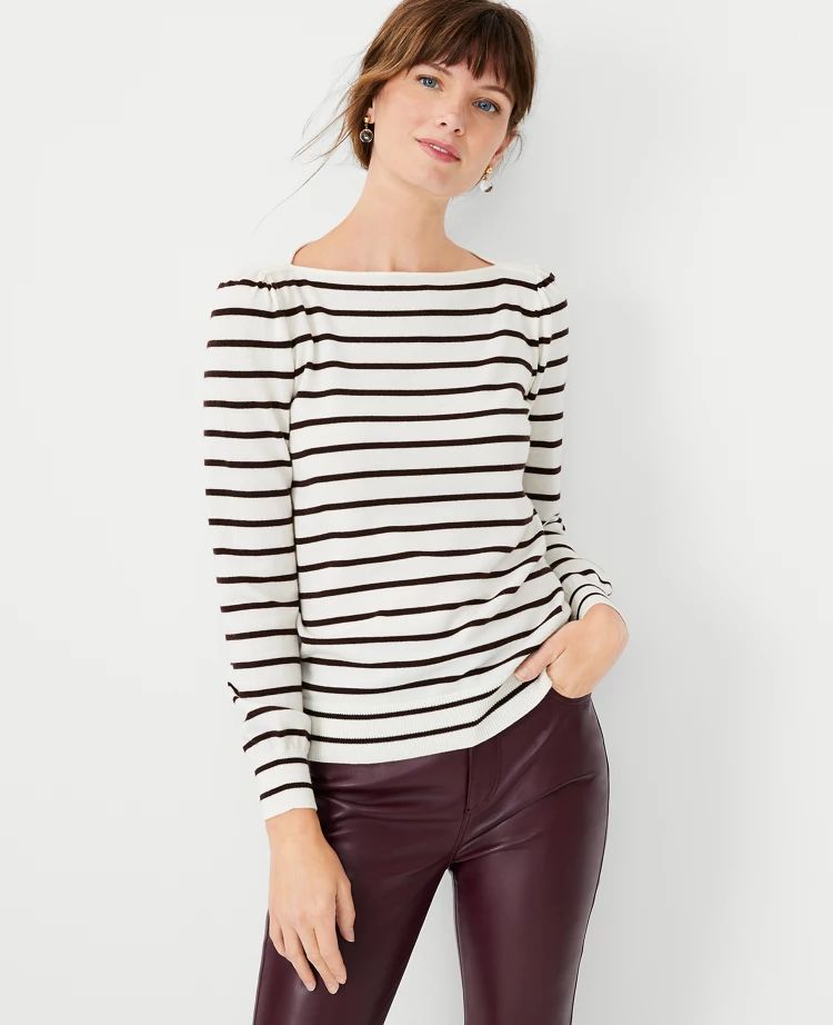 Striped Merino Wool Sweater | Ann Taylor (US)