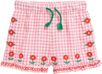 Kids' Embroidered Frill Hem Shorts | Nordstrom