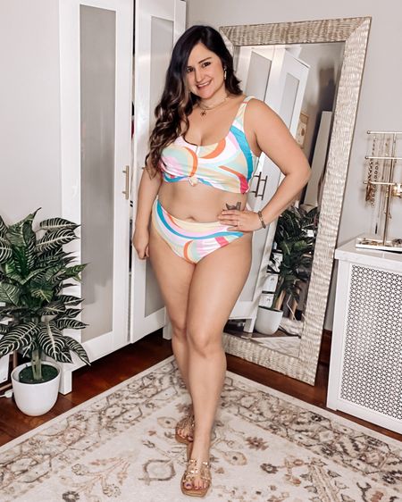 Love this colorful two piece high waisted bikini from amazon! Wearing an XL. 

Amazon swim, curvy swimsuit

#LTKcurves #LTKFind