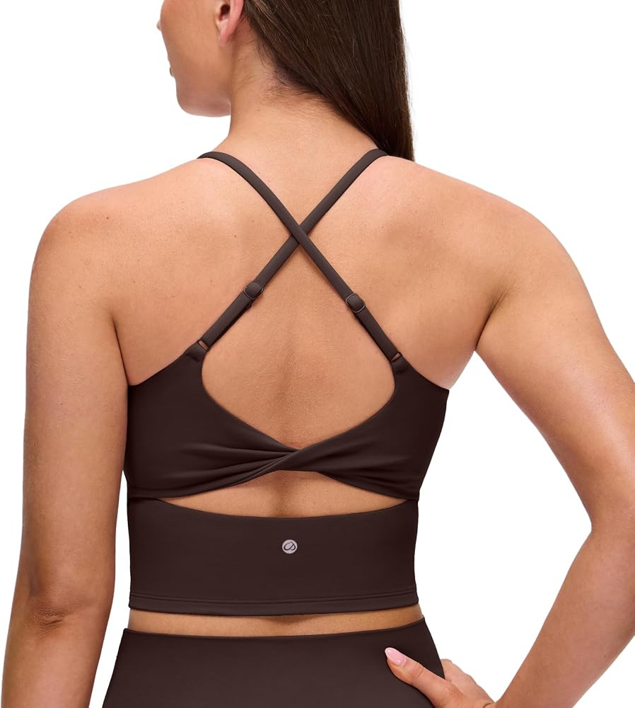 CRZ YOGA Butterluxe Twist Back Crop Tank Tops | Amazon (UK)