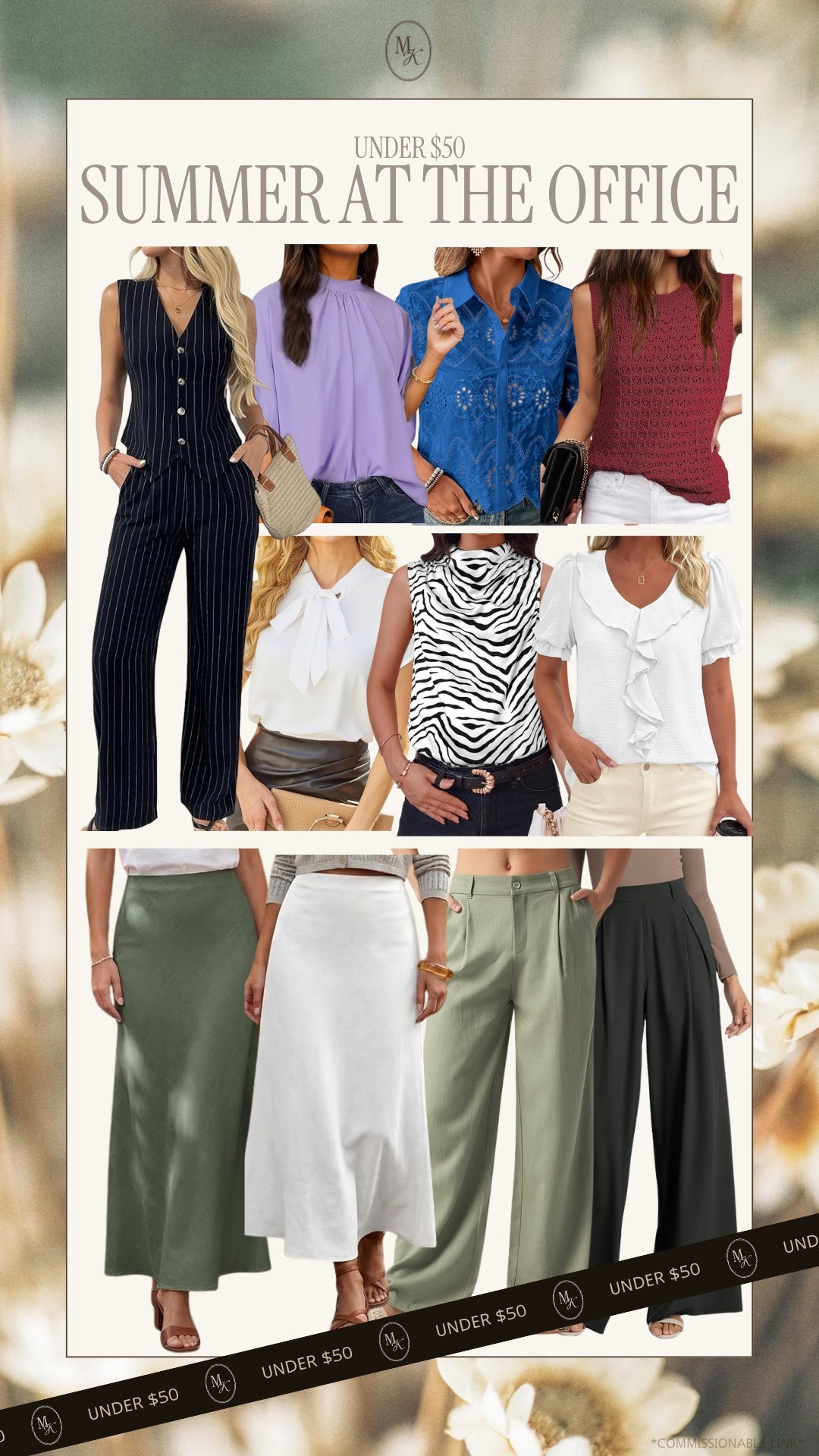 Affordable workwear under 50, midsize summer office outfit, linen midi office skirts, pinstripe vest, office tops, office bottoms

#LTKOver40 #LTKMidsize #LTKWorkwear