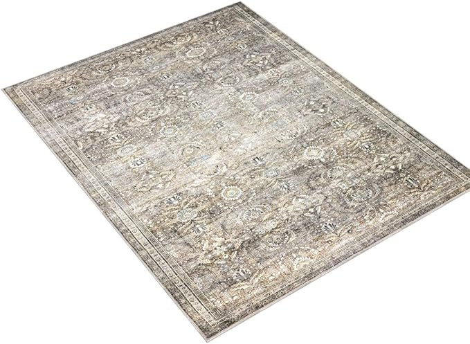 Loloi Layla 7'-6" x 9'-6" Area Rug in Antique/Moss - Thick Area Rug, Soft Area Rug with, Vintage ... | Amazon (US)