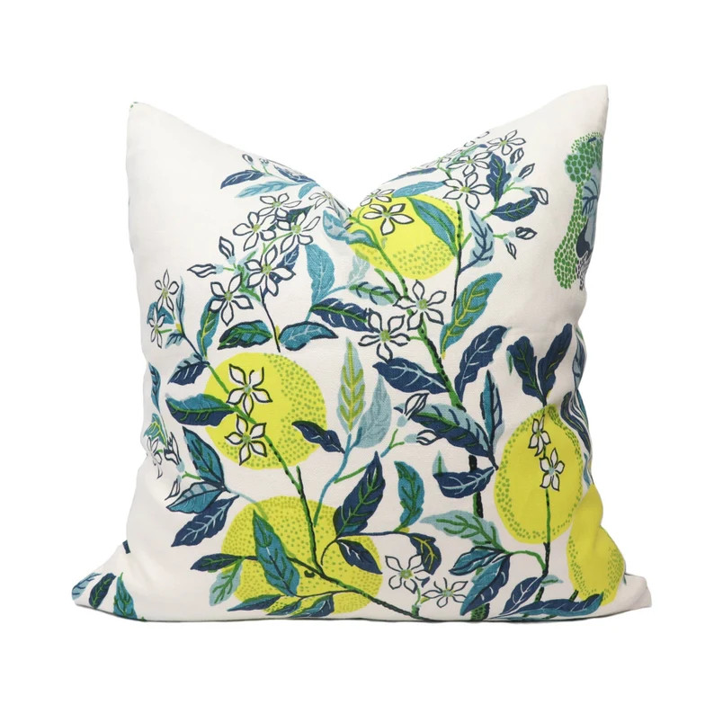 Schumacher Citrus Garden pillow cover in Pool 175761 // Designer pillow cover // High end pillow ... | Etsy (CAD)